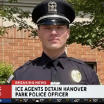 Police officer arrested by Ice